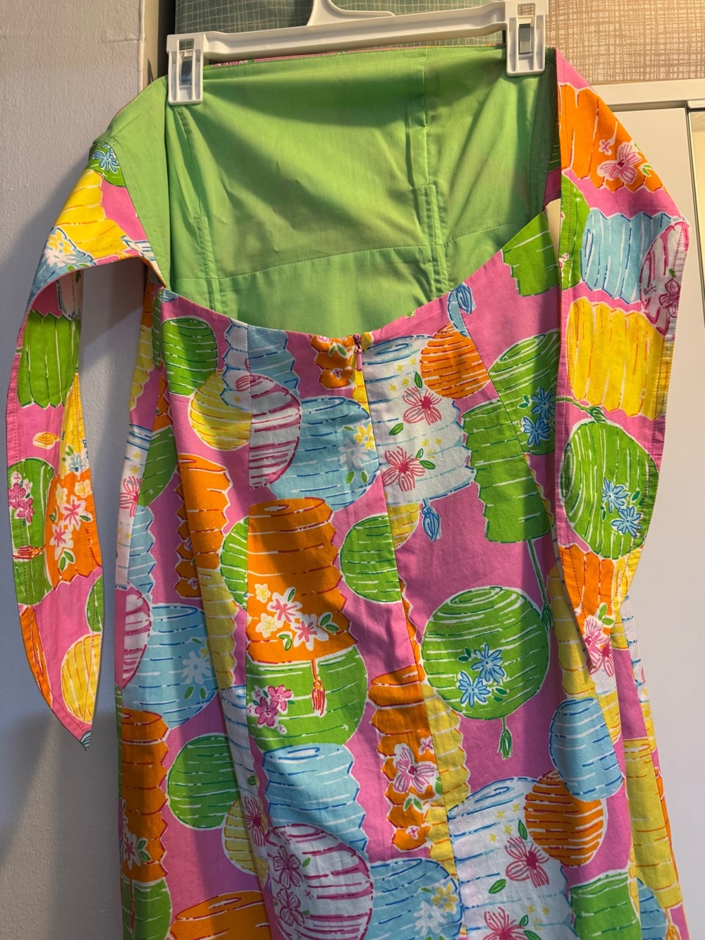 Vintage Lilly Pulitzer strapless dress size 4 Chinese Lantern Pattern - Picture 13 of 14